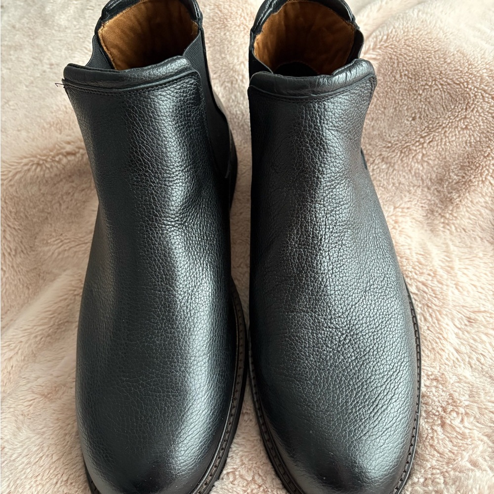 Marc Joseph Men's Black Pebbled Leather Boots